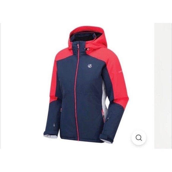 Dare 2b Women's Radiate Ski Jacket Dark Denim/ Neon Pink SIZE SMALL 4/6 - Picture 1 of 11